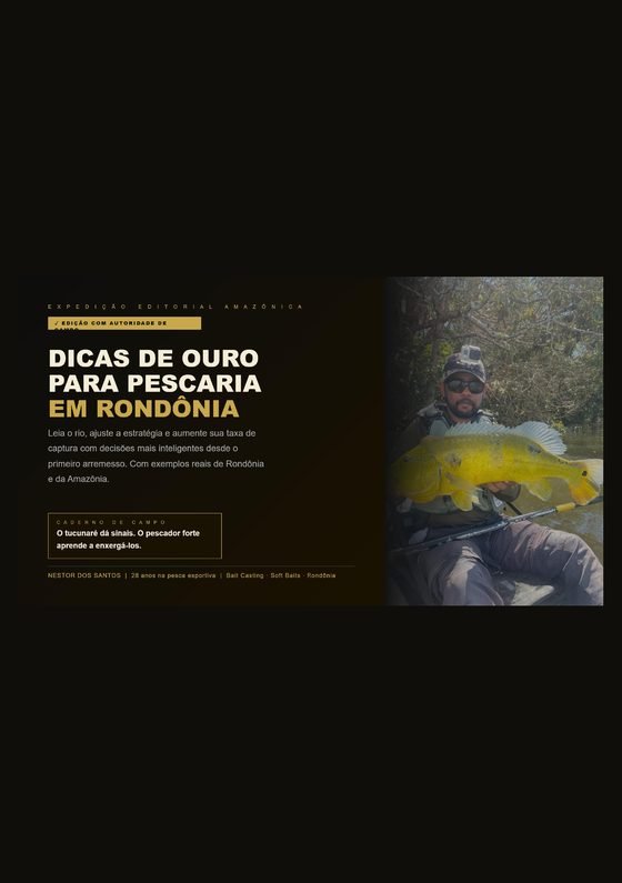Bônus 4: Guia de Campo — Dicas de Ouro para Pescaria em Rondônia