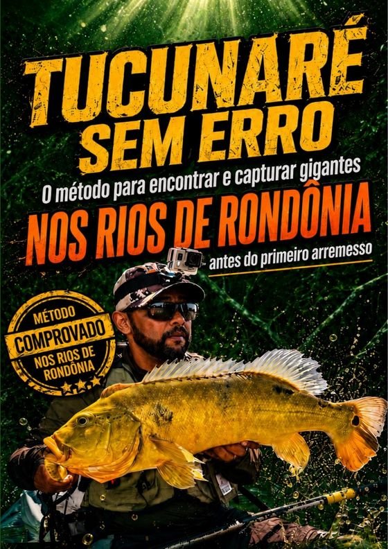 Capa do e-book Tucunaré Sem Erro — o método para encontrar e capturar gigantes nos rios de Rondônia