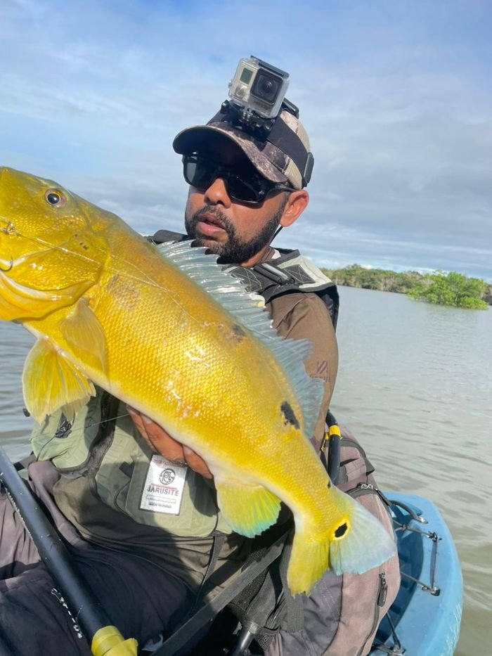 Tucunaré amazônico de grande porte capturado em Rondônia