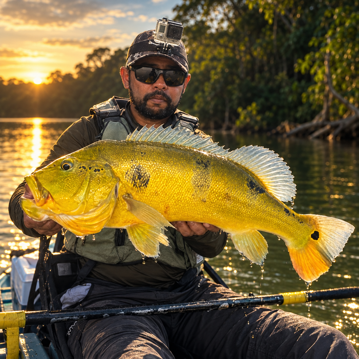 Pesca de tucunaré em Rondônia
